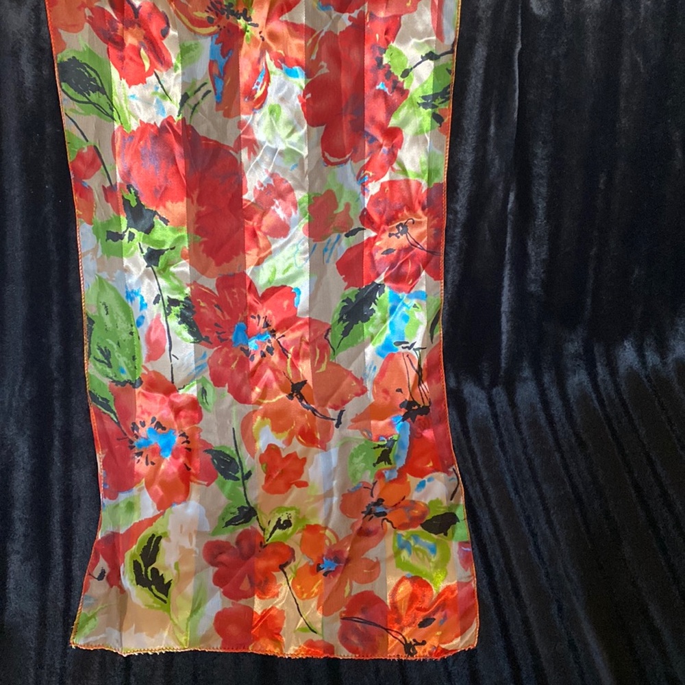Bright floral scarf
